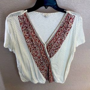 Lucky brand crop T-shirt